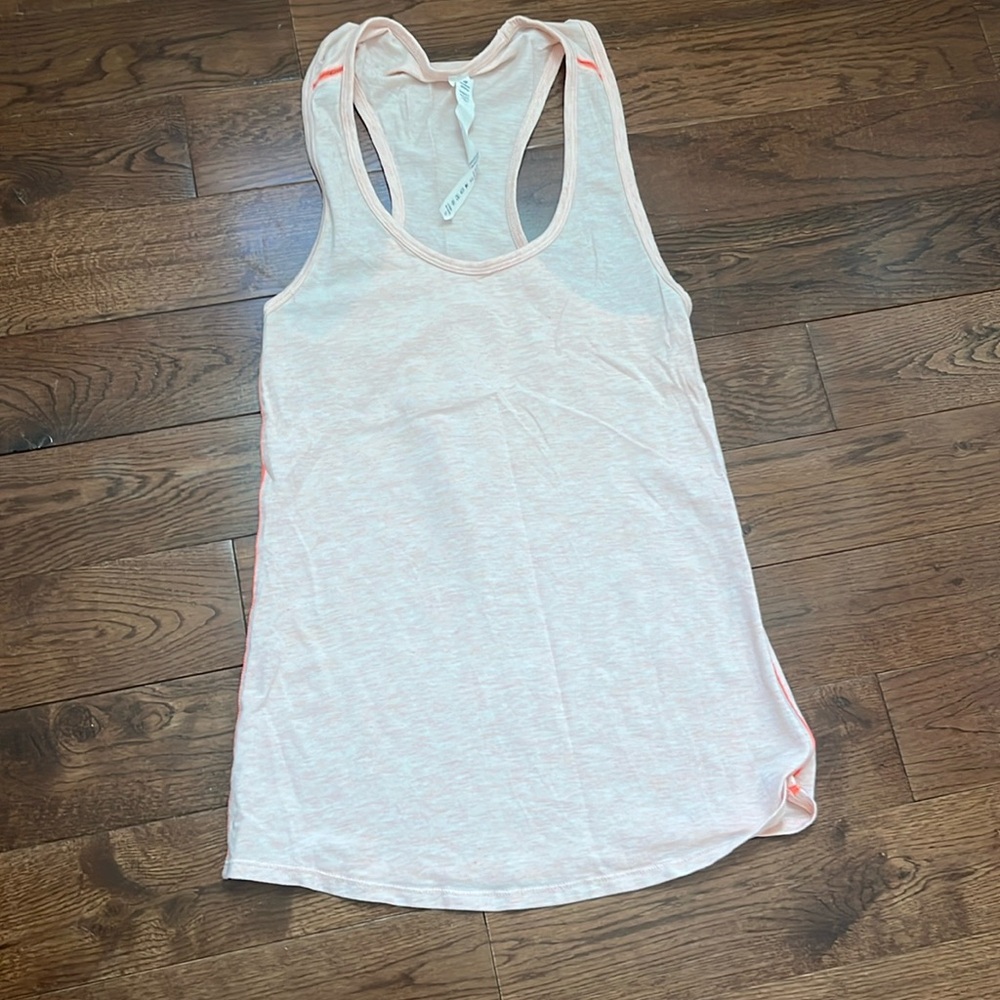 Light orange lululemon tank top